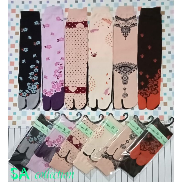 Kaos kaki jempol nylon muslimah motif