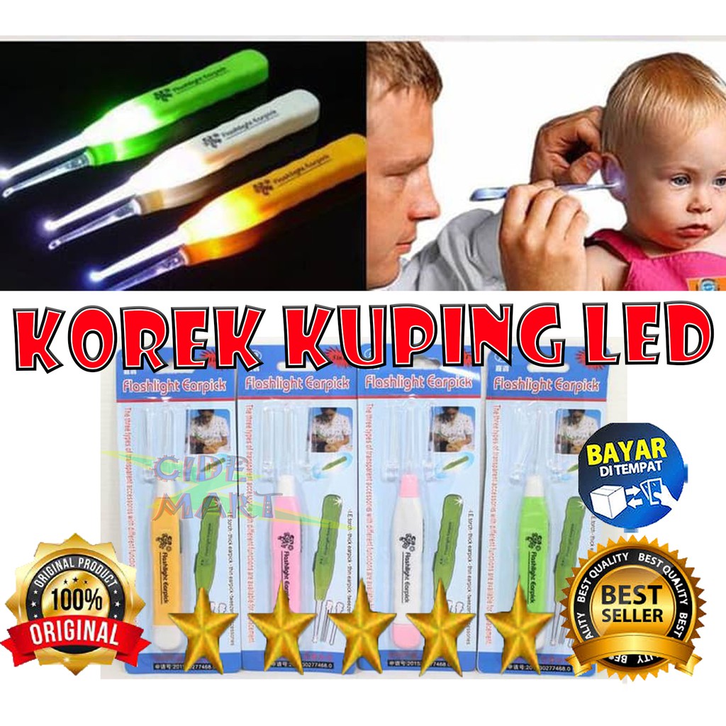 [ORIGINAL] KOREK KUPING / PEMBERSIH TELINGA SERBAGUNA WITH LED LIGHT