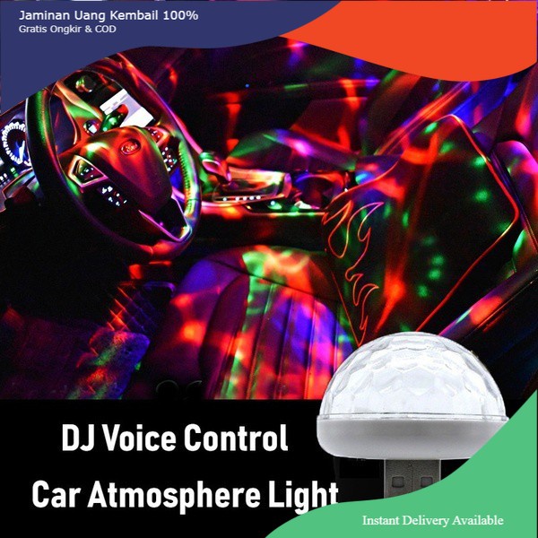 Bola Lampu Hias Disco Ball Pesta Dekorasi Kamar Mobil Mini Diskoo Party Light LED USB Portable 7 Efe