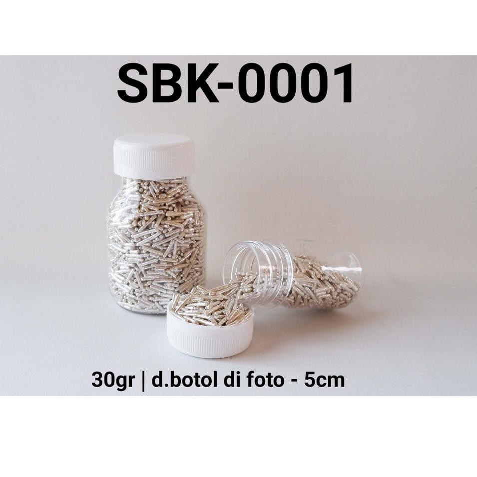 

SBK-0001 Sprinkles sprinkle sprinkel meses silver perak 30gr 30gram (KODE H54)