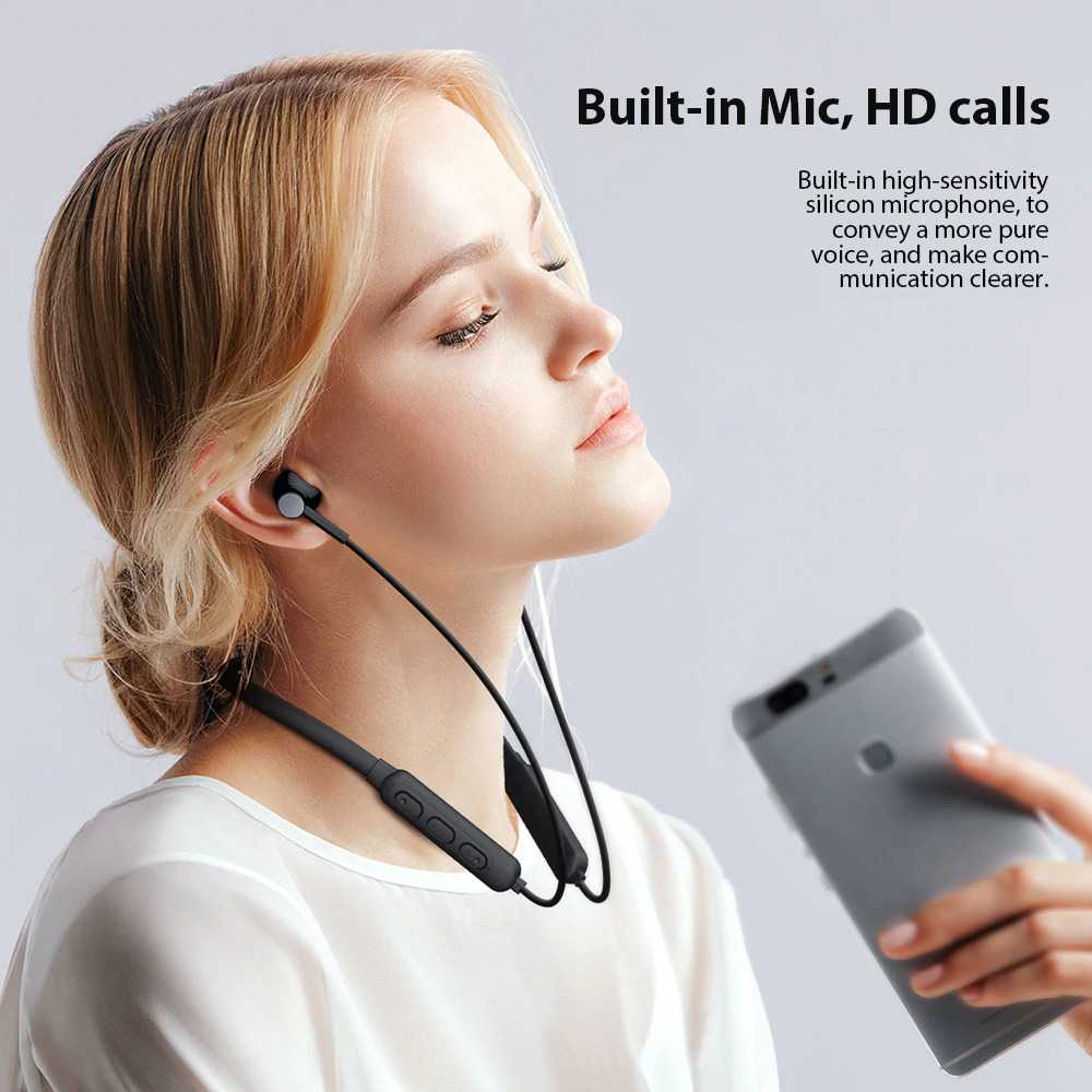 Headset Bluetooth 5.1 Super Bass Earphone Sport Headset Olahraga Dengan Mikrofon Headset Leher Sport Tws Earphone