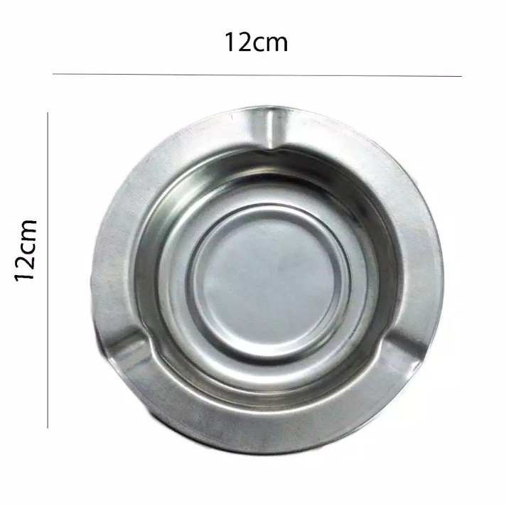 ZASKIYA - ASBAK ROKOK STAINLESS STEEL / ASBAK SENG BULAT TEMPAT ASBAK ROKOK / MANGKOK ASBAK ROKOK MURAH