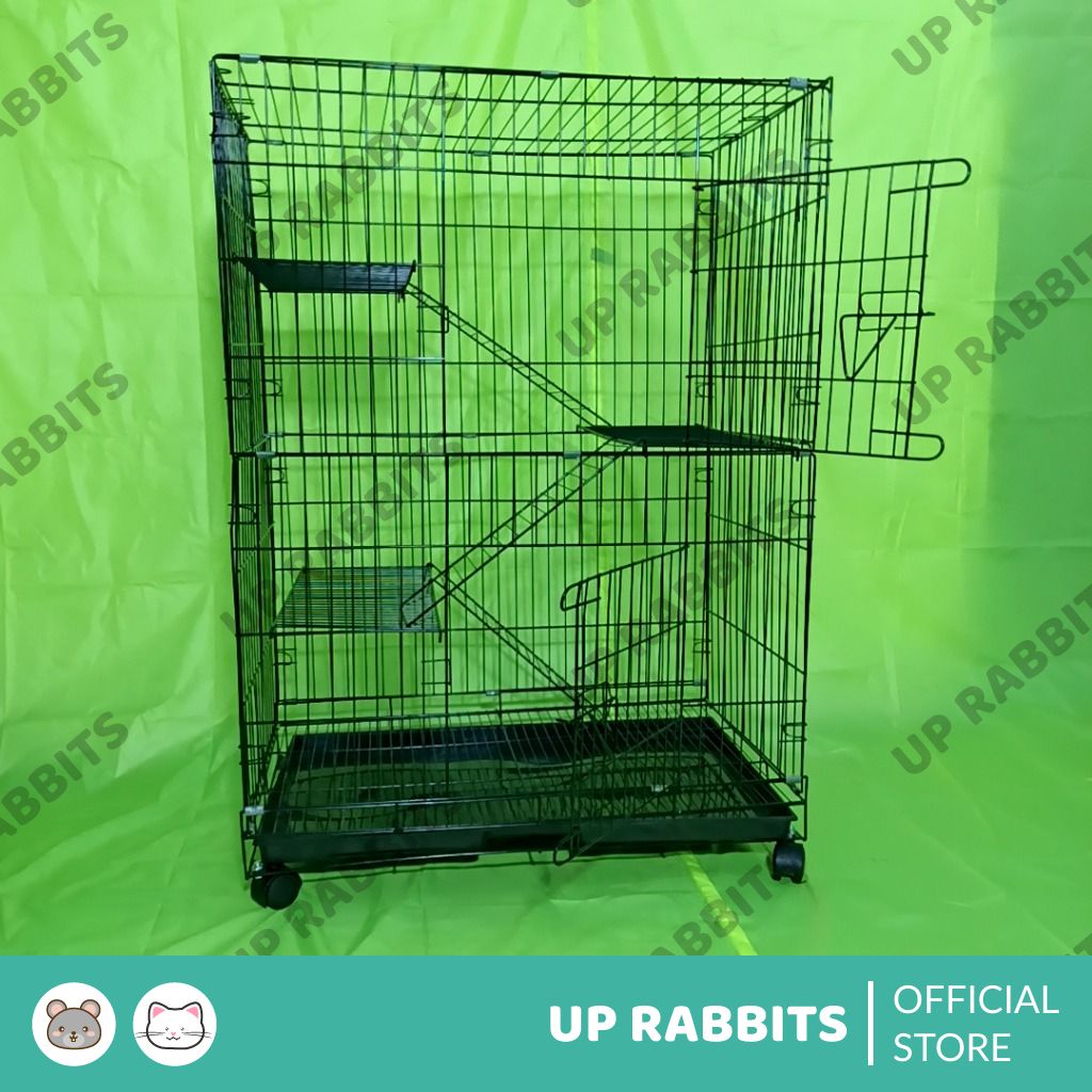 kandang kucing ukuran XL 75x45 besi tebal-Tingkat 3