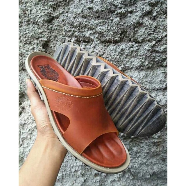 Sandal indian kulit asli / Sandal kulit / Sandal pria / Sandal slide / Sandal casual / Sandal capit 