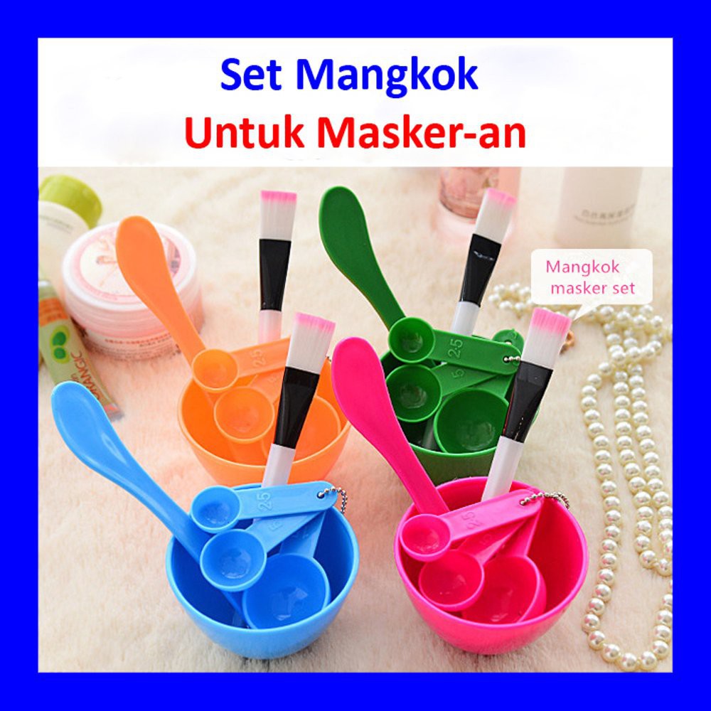 Set Mangkok / Mangkuk Kuas Masker Lengkap untuk Masker / Lulur Roro Mendut, dll