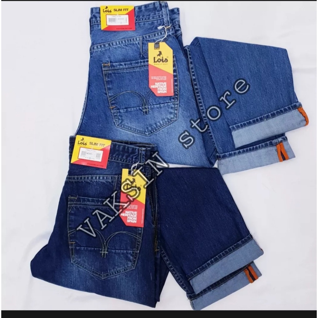 celana lois model sandar - celana standar pria warna biru - celana distro pria warna biru - celana l