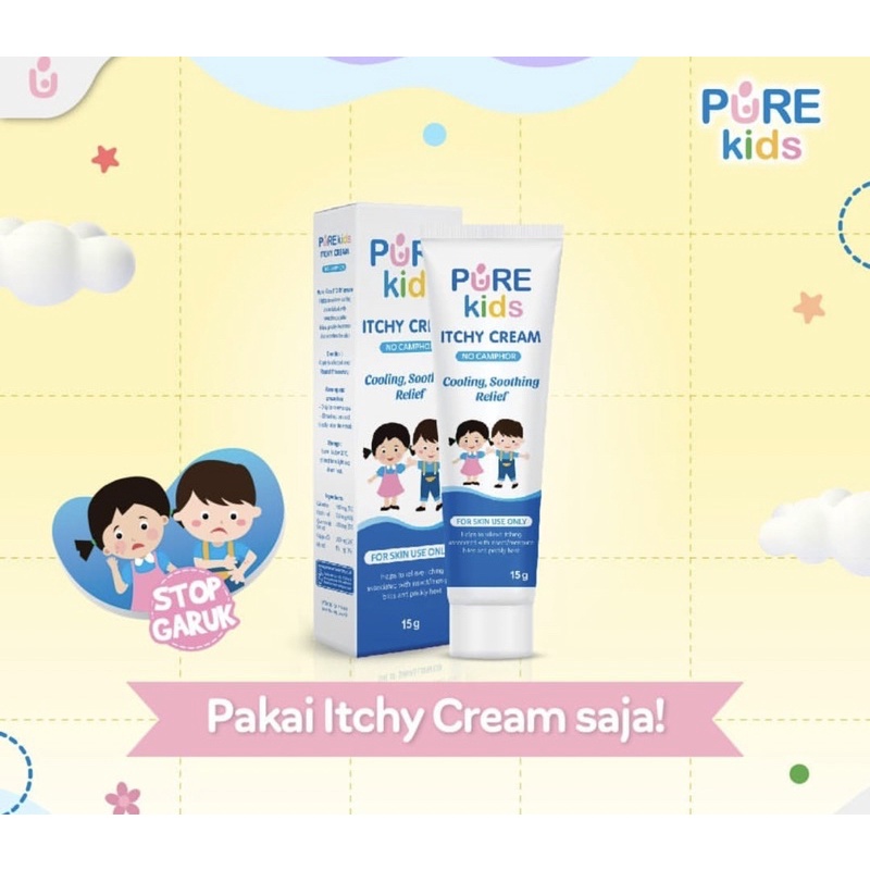 Pure Kids Itchy Cream 15 g - Purebb krim pereda gatal anak - krim gigitan nyamuk