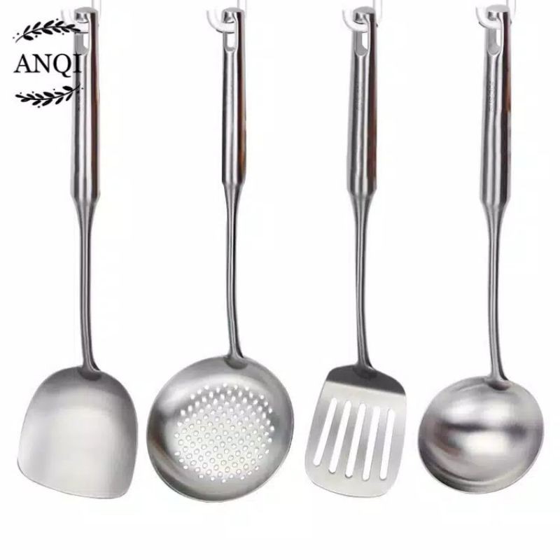 Set Alat Masak Isi 4 Dan Isi 6Spatula Kitchen Set Stainless Steel Berkualitas / RH-2180-4