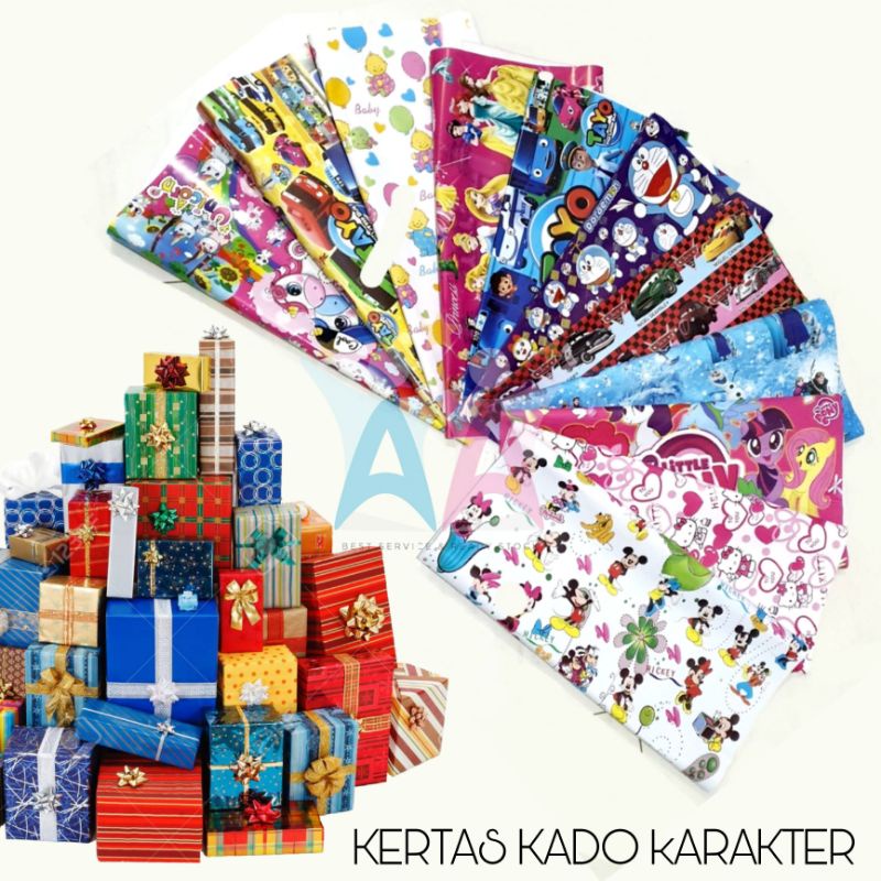 

TEBAL Kertas Kado Karakter Anak Glossy Bungkus Kemasan Art paper
