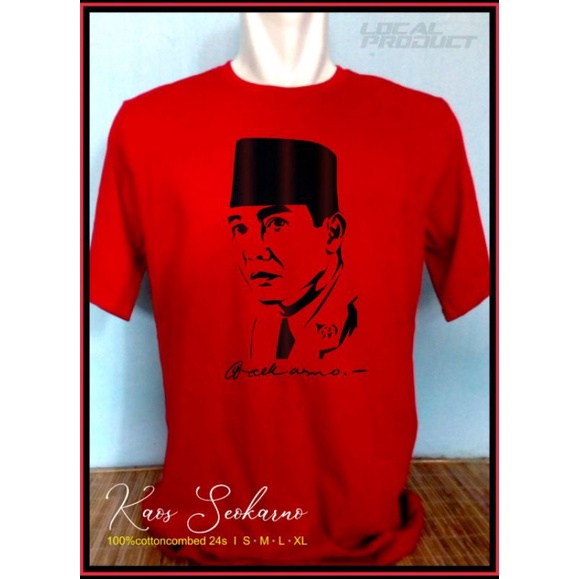 Kaos soekarno / Soekarno / Perjuangan /Merah