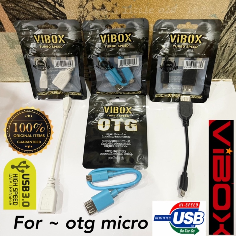 PROMO SUPER OTG KABEL VIBOX MICRO TURBO-01 SPEED DATA TRAVELLER FOR ANDROID