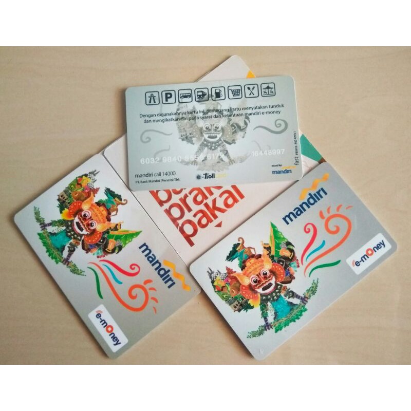 Mandiri eMoney desain Garuda (Barong) ORI /Like eTOLL Tapcash Flazz or Brizzi