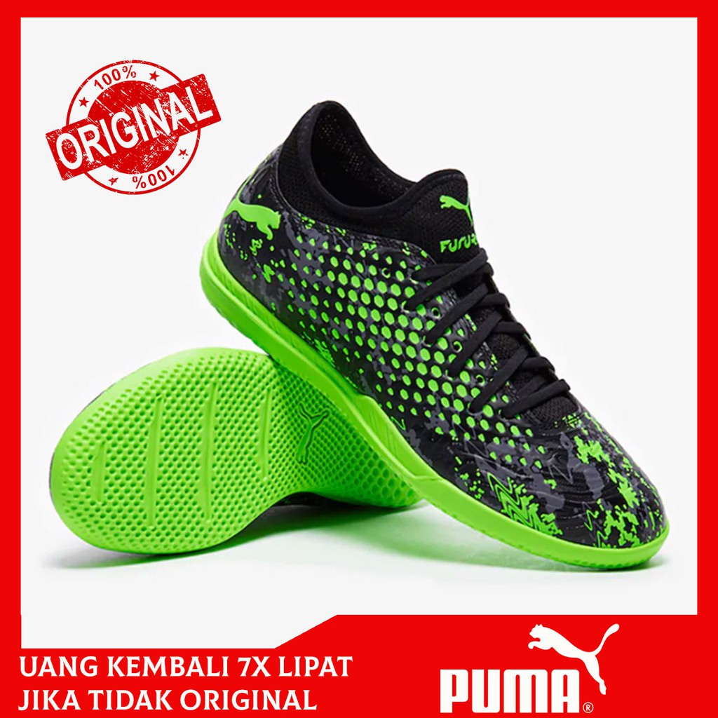 Sepatu Futsal Puma Future 19 4 IT Black Charcoal Grey 
