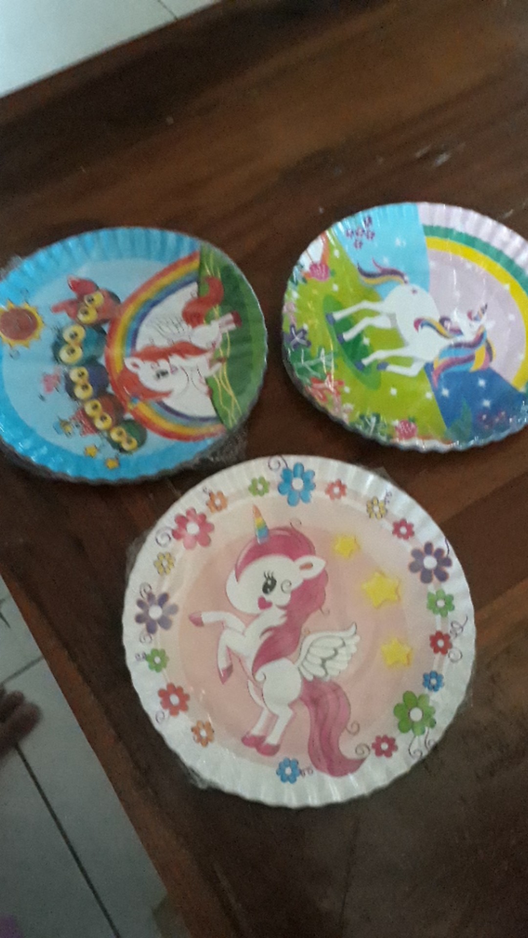 Piring Kue Unicorn [isi 12 Piring] / Piring Ulang Tahun / Piring Kue Ulang Tahun / Piring Pesta