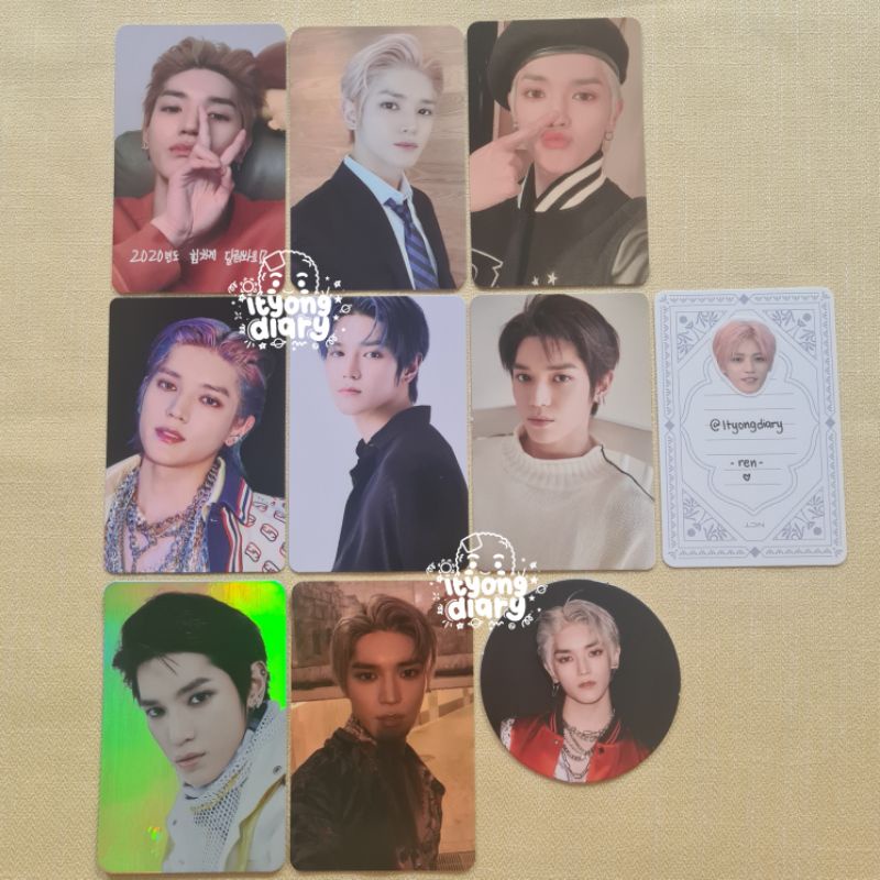 NCT Superm Taeyong PC Photocard WFM Winter Fanmeeting, Kihno 2nd player, Binder, Acekit, holo, cc, S