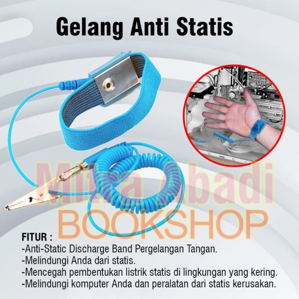 Gelang Anti Statis / Anti Static ESD Wrist Strap