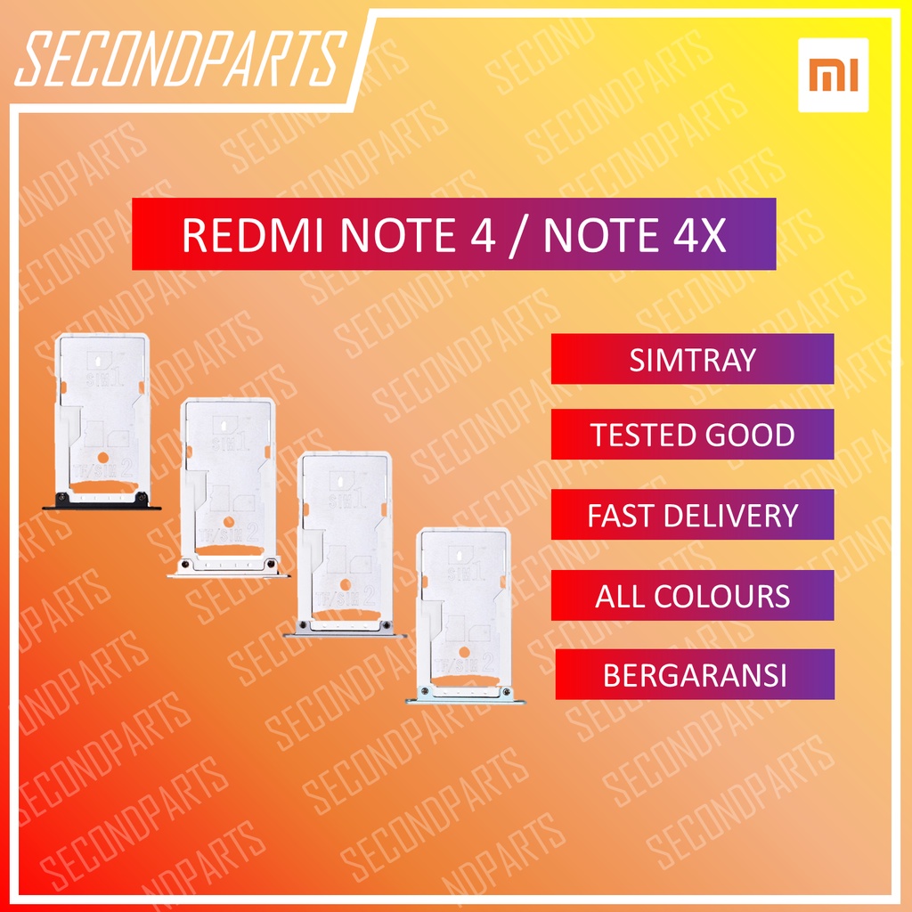 SIM TRAY SLOT SIM LOCK TEMPAT SIM XIAOMI REDMI NOTE 4 NOTE 4X SNAPDRAGON ORIGINAL