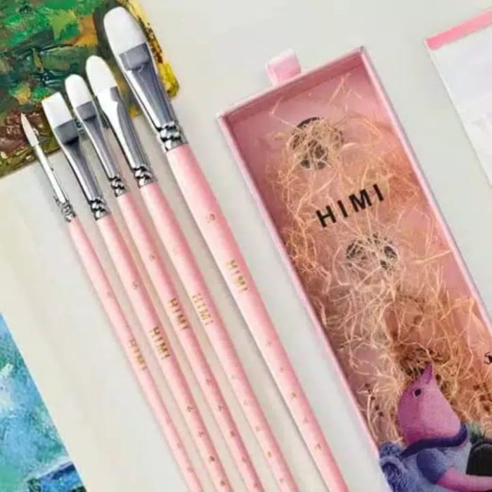 

Miya Himi Little Bird Brush set mix 5 - Merah Muda