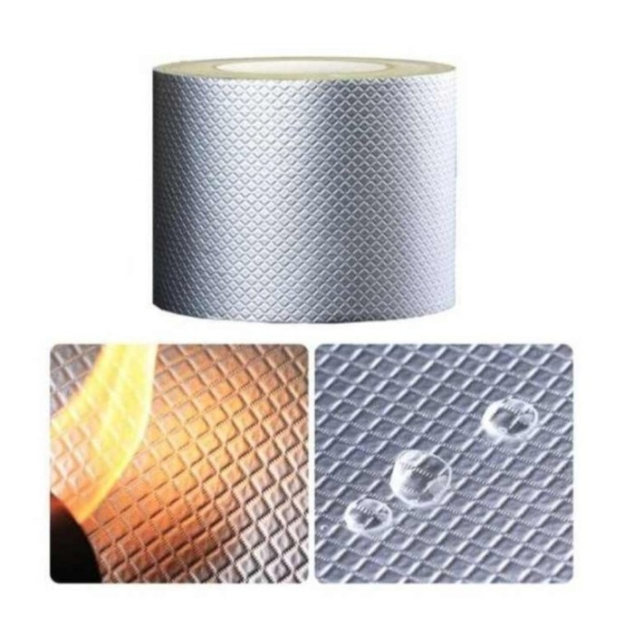 Lakban Anti Bocor Anti Air Aluminium Foil Butyl Super Waterproof Tape