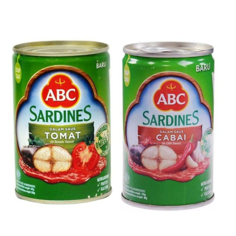 

ABC Sardines Saus tomat / cabai 155 gr