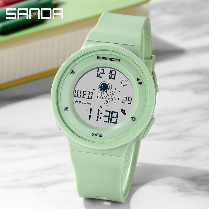 SANDA 2121 Jam Tangan Wanita Pria Digital Tali Rubber Shockproof Anti Air WATCHKITE WKOS