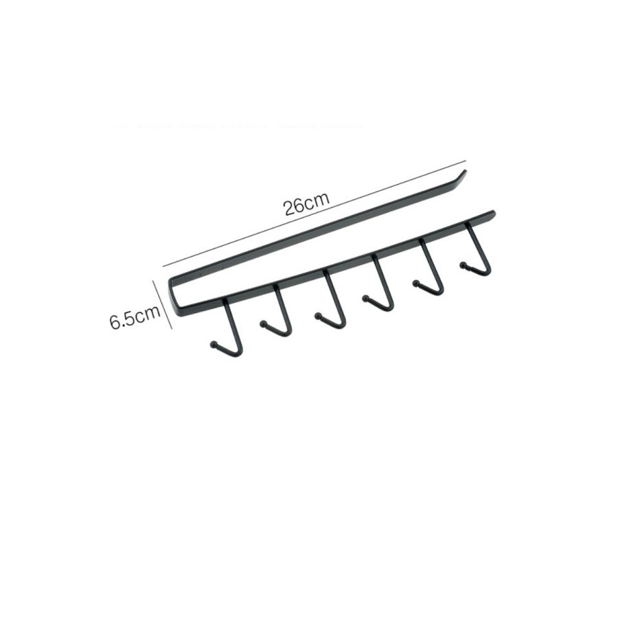 GANTUNGAN LEMARI DAPUR 6 KAIT / GANTUNGAN LEMARI SERBAGUNA HOOK / GANTUNGAN BAWAH LEMARI DAPUR