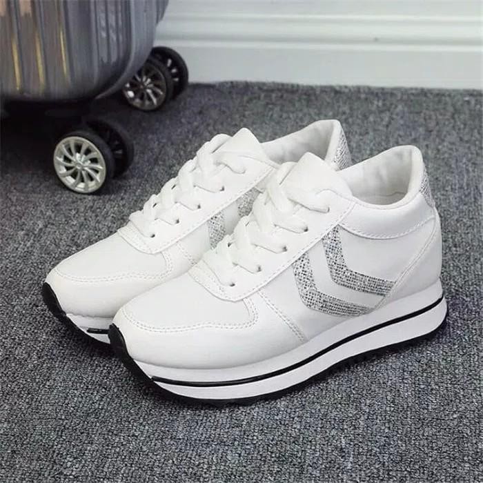 MS_ Sepatu Sneakers Sport/Boots Wanita - Garis 2-PUTIH