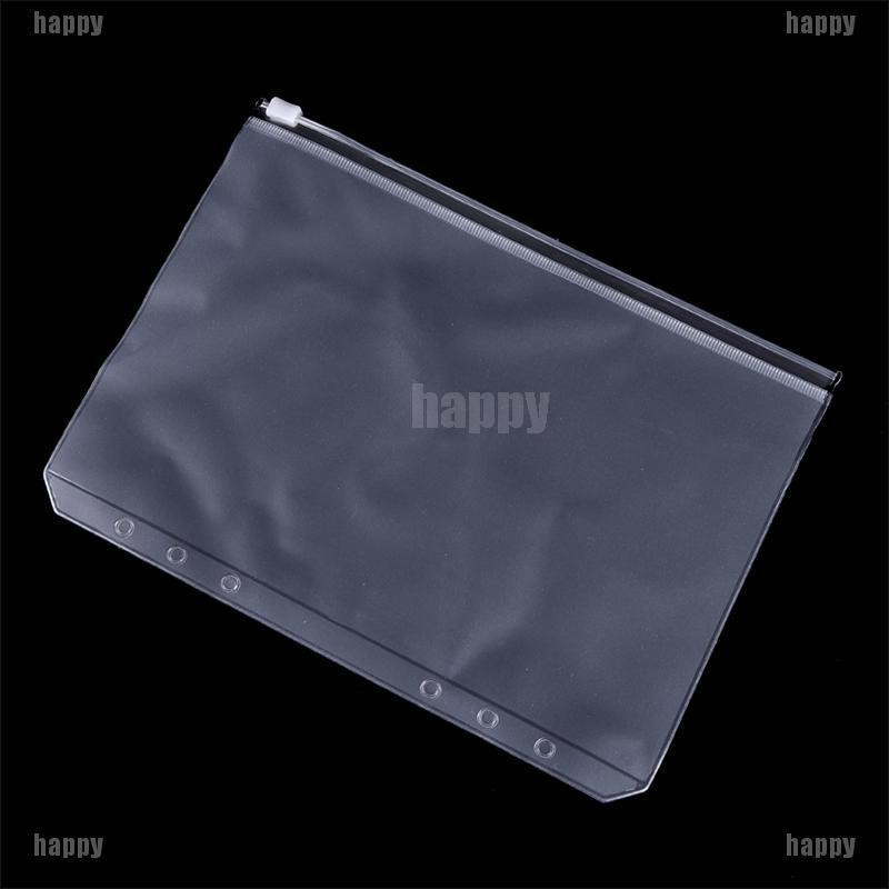 (Happy) Amplop Binder Transparan Ukuran A5 / A6 / A7 Dengan Resleting