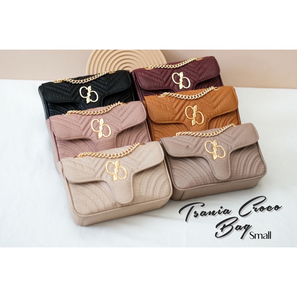 Greenism Tsania Small Croco Bag Quality Premium - Tas Small Wanita