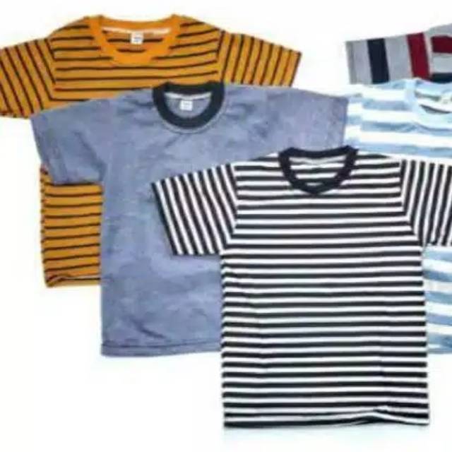 Cod kaos Oblong Salur anak//Randoom//Size XL