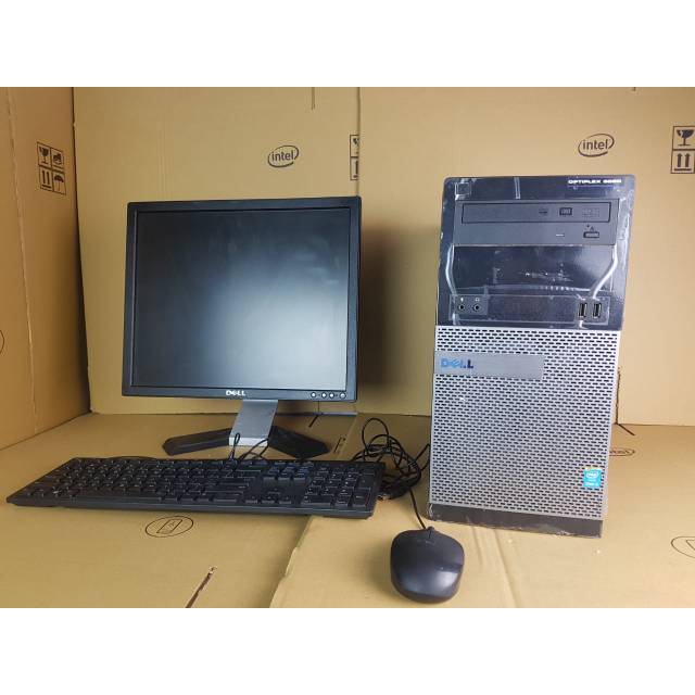 Paketan komputer dell optiplex 3020 tower i3 dan lcd lengkap