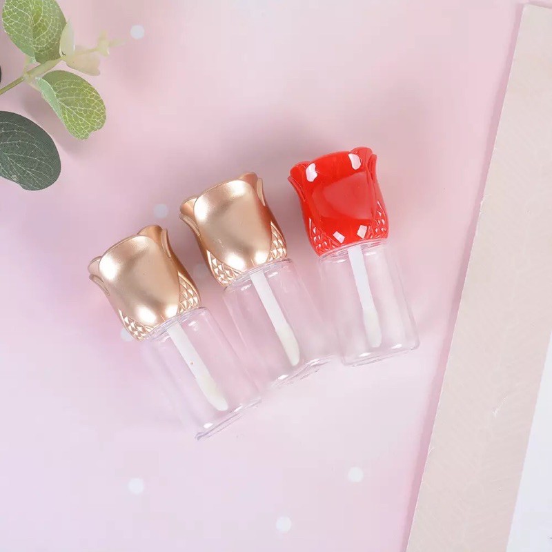 Lip Gloss Tube / Lip Balm Bottle / Botol Lip Gloss bentuk Mawar cute