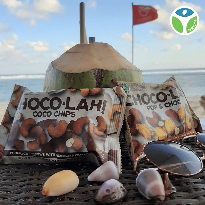 

504ekh East Bali Cashew - Choco-Lah! Coco Chips 30Gr - Kacang Mede Bebas Glut 6J