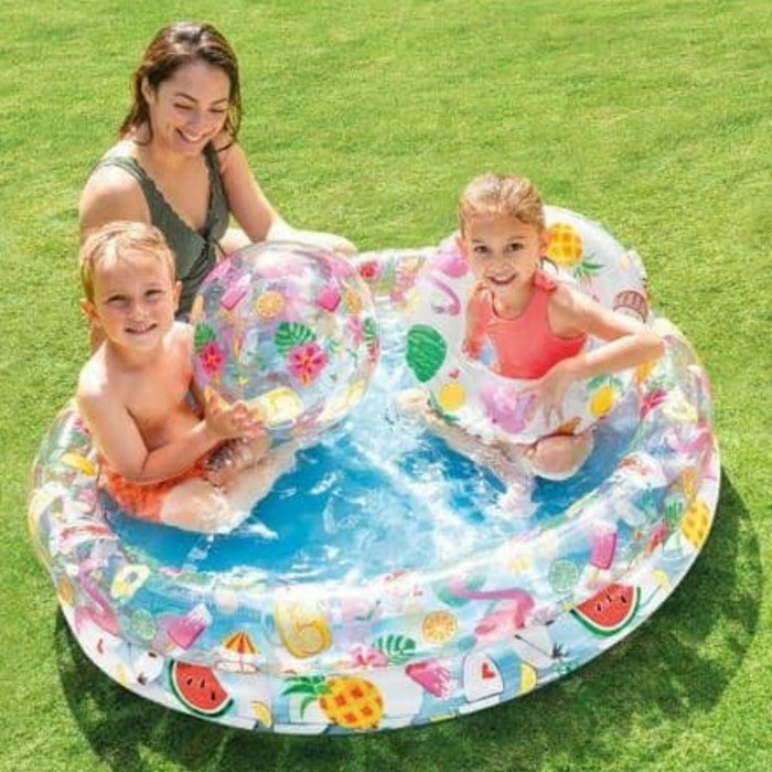 INTEX Kolam Renang Anak Karet Pelampung Bola Bak Mandi Air Bayi