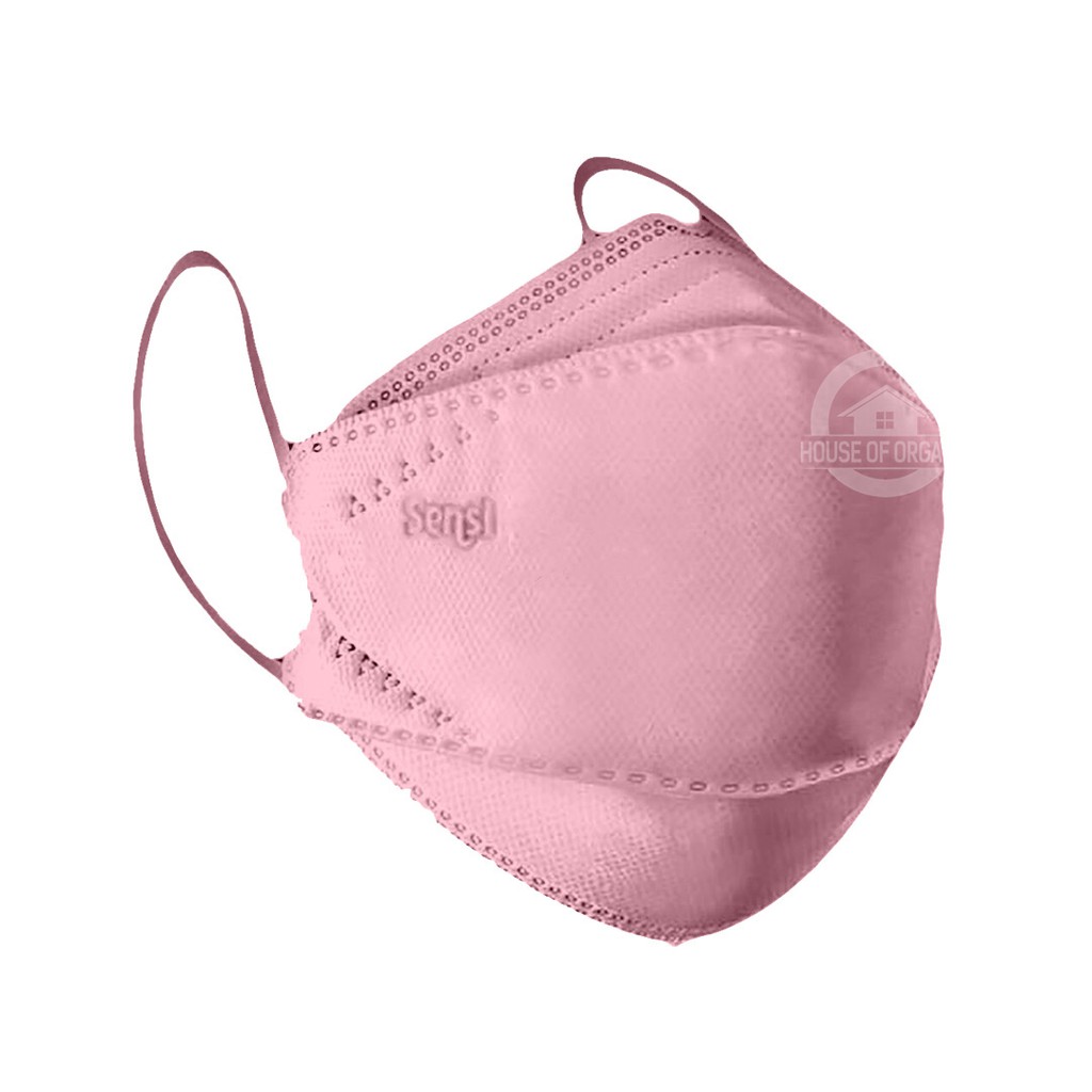 Masker Sensi Convex Mask 4-Ply Earloop Pink 20 Pcs