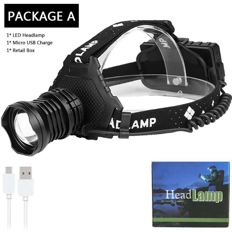 Litwod Senter Headlamp LED Kepala XHP70 8000 Lumens Waterproof