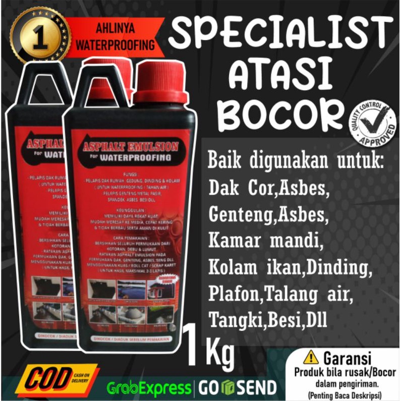 ASPAL CAIR WATERPROOFING/PELAPIS/ANTI KARAT/ANTI BOCOR ANTI REMBES  1KG