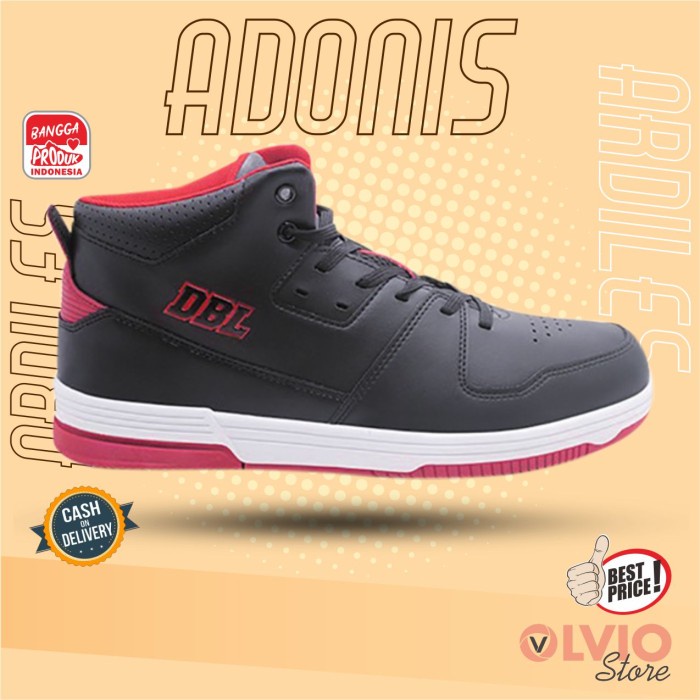 ramas Ardiles ADONIS - Sepatu Basket Pria Dewasa Ardiles DBL Original - Hitam/Hitam, 39 mrh