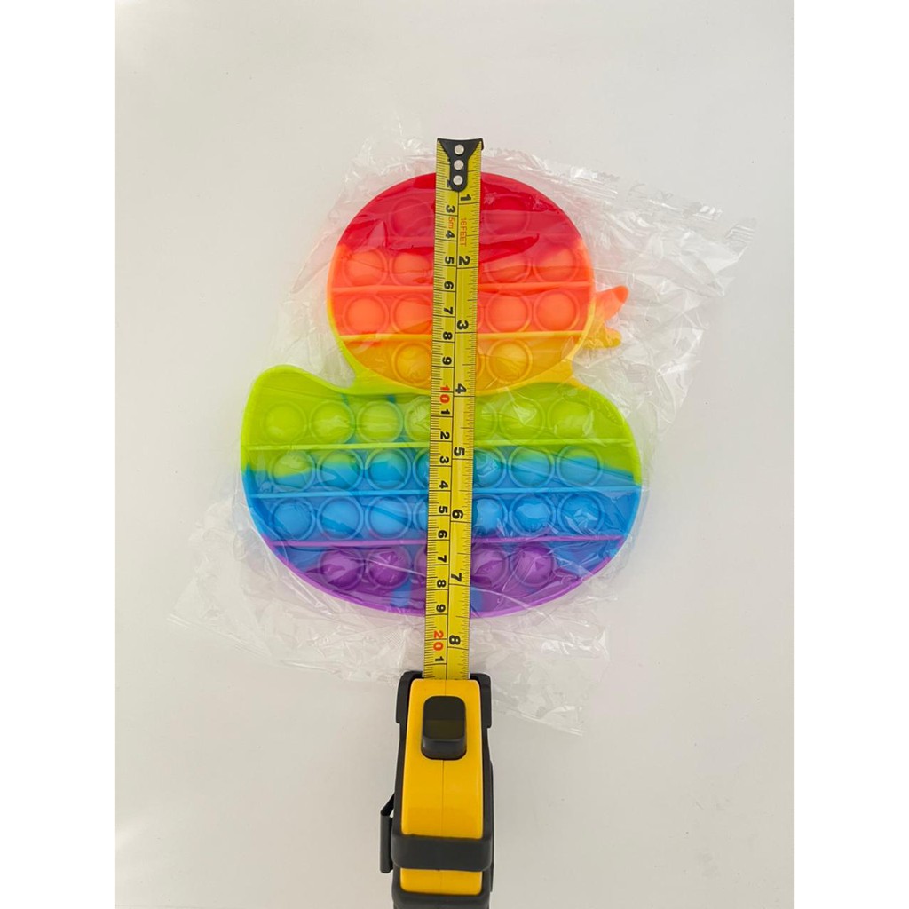 Fidget Toys Push POP IT / POPIT Mainan Anak Penghilang Stress Relieve Pop it Rainbow-Duck 20CM