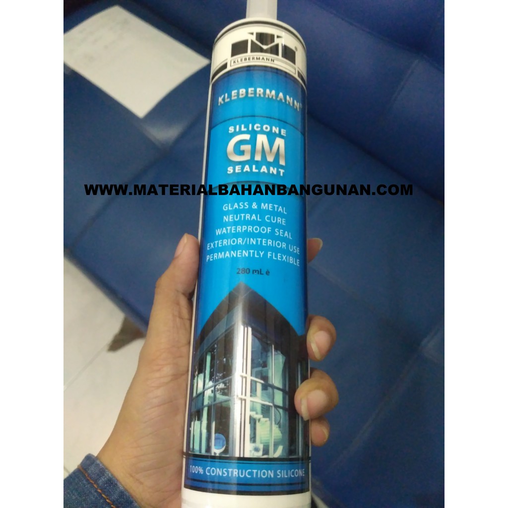 Lem sealent putih silicone kaca anti bau klebermann putih akuarium perekat botol white DISKON7