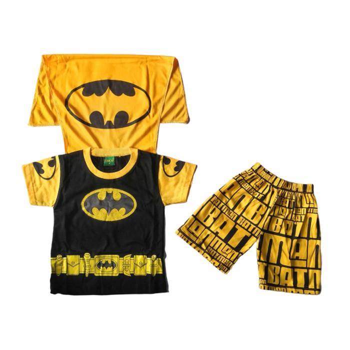 Setelan Pendek  Batman Celana  Tulisan Kaos  Baju Anak  Laki  