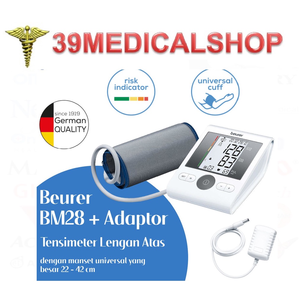 TENSI DIGITAL BEURER BM 28 ADAPTOR MANSET JUMBO - TENSIMETER DIGITAL ADAPTOR - GARANSI 3 TAHUN