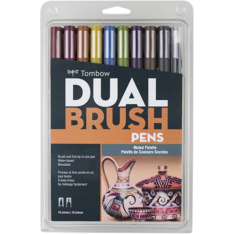 

Tombow dual brush pen ABT 10 Color Set Renewed Muted Palette