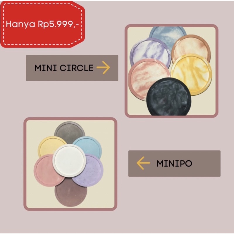 Tatakan Gelas | Mini Circle | Tatakan aksesoris