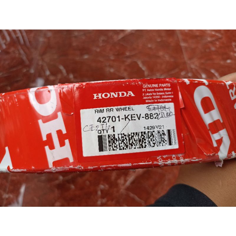 RIM RING VELG PELEK BELAKANG HONDA WIN 100 17x160 ORIGINAL