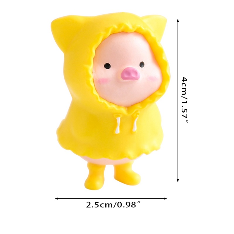 Mary Patung Patung Babi Lucu Patung Celengan Mini Topper Kue DIY Craft Piggy Toys