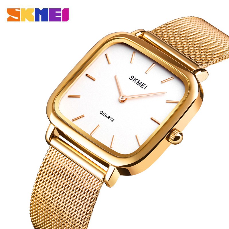 SKMEI 1555S Jam Tangan Wanita Analog Tali Stainless WATCHKITE WKOS