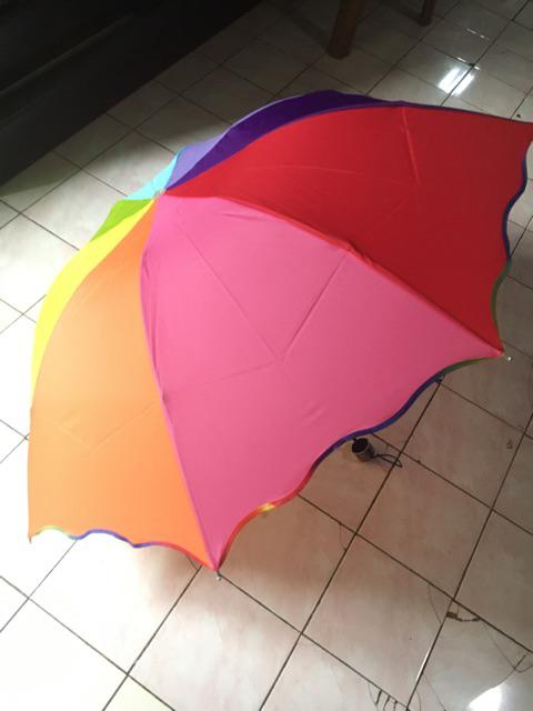 Payung Lipat Pelangi Rainbow 8 Jari Magic Umbrella Grade A | Free Bubble Wrap