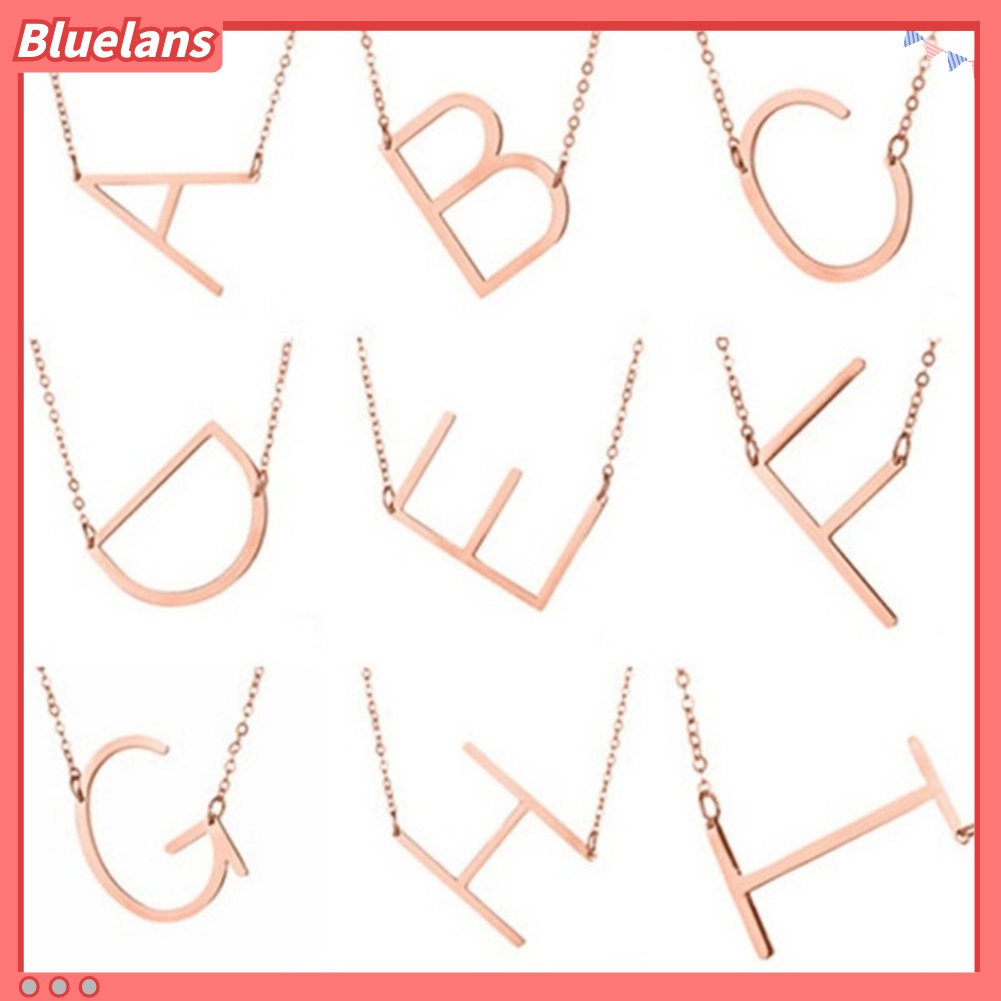 Kalung Rantai Choker Liontin 26 Huruf Inggris Untuk Wanita