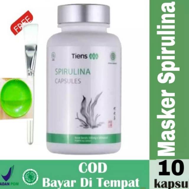 Masker Wajah Spirulina ASLI/ Masker spirulina tiens original